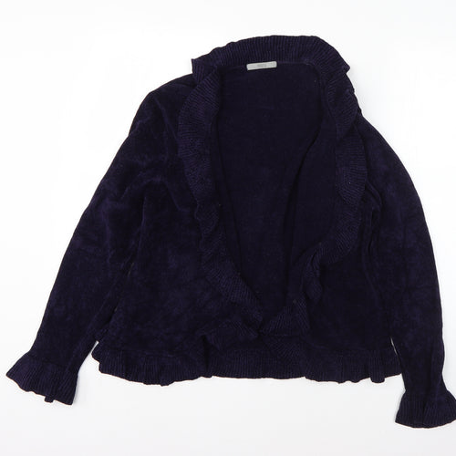 M&S Womens Purple Round Neck  Viscose Cardigan Jumper Size 22