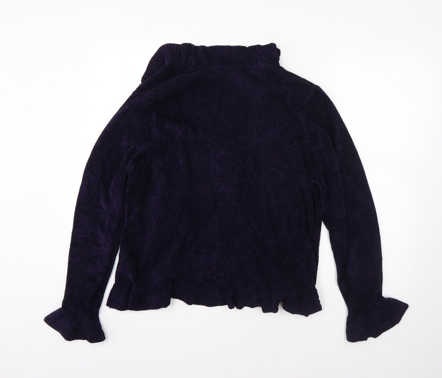 M&S Womens Purple Round Neck  Viscose Cardigan Jumper Size 22