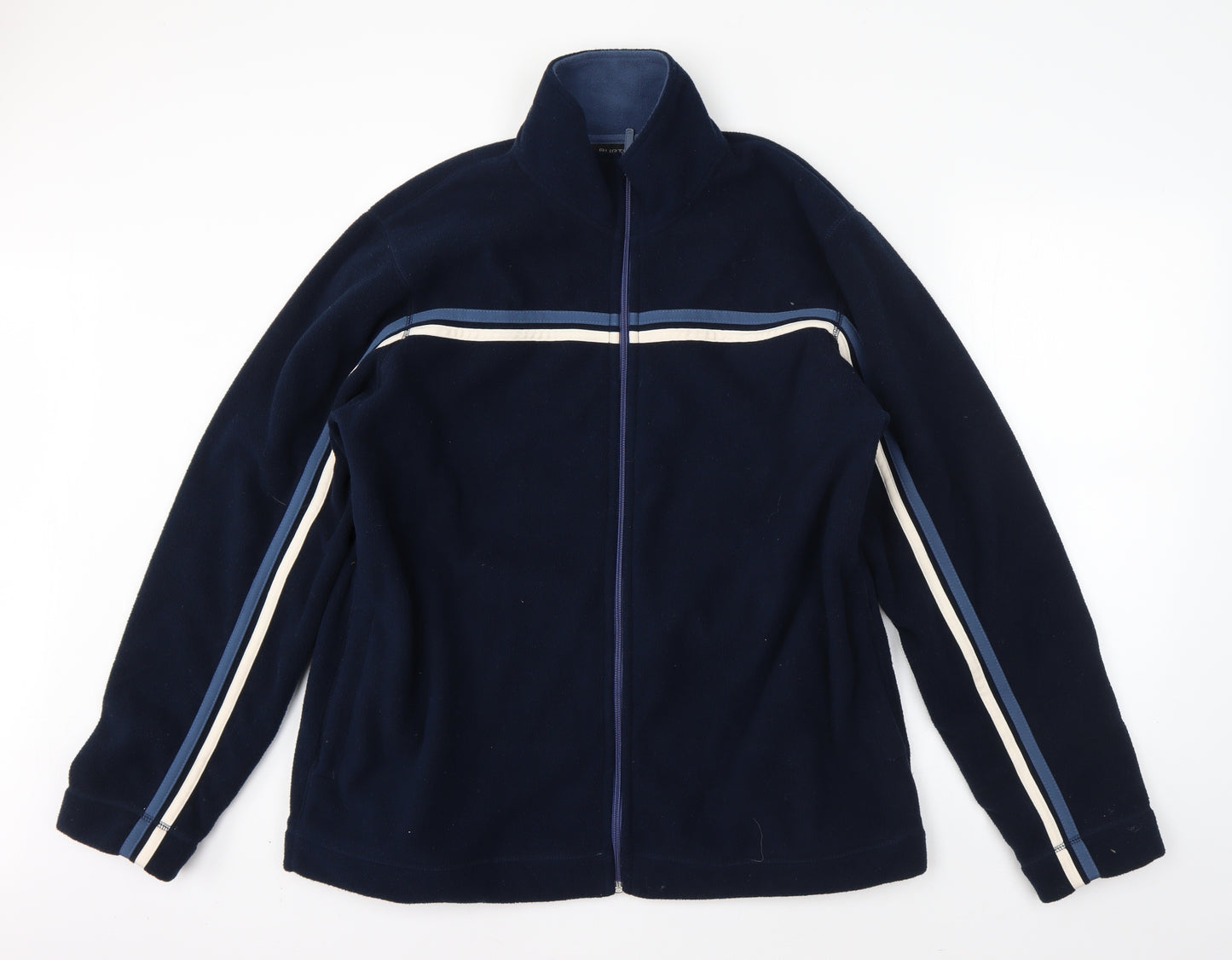 Burton Mens Blue High Neck  Polyester Full Zip Jumper Size L