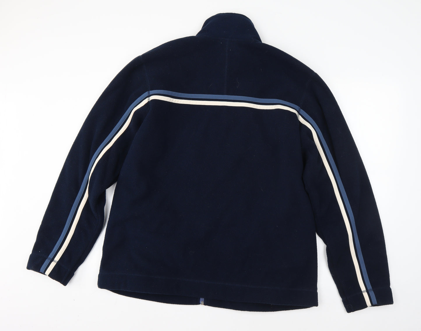 Burton Mens Blue High Neck  Polyester Full Zip Jumper Size L