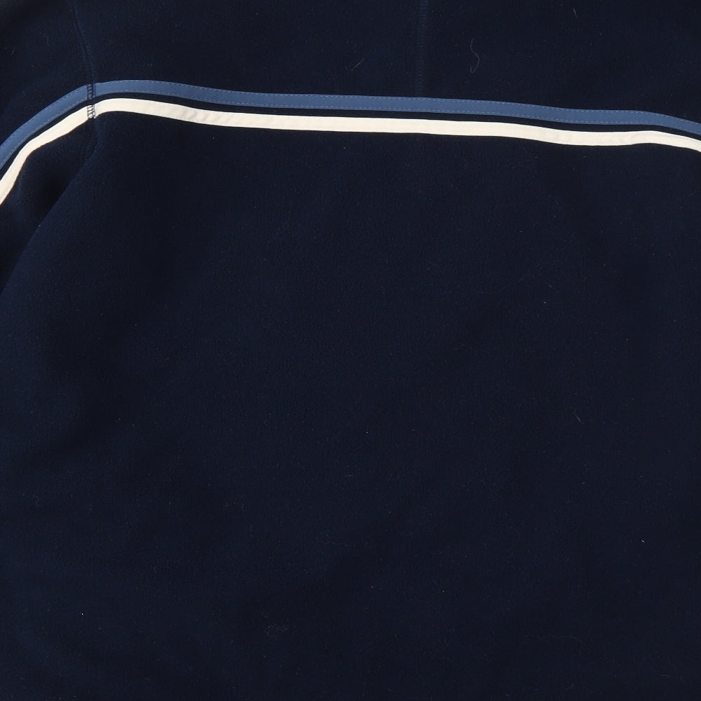 Burton Mens Blue High Neck  Polyester Full Zip Jumper Size L