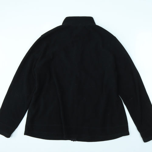 TU Womens Black High Neck  Polyester Full Zip Jumper Size 22
