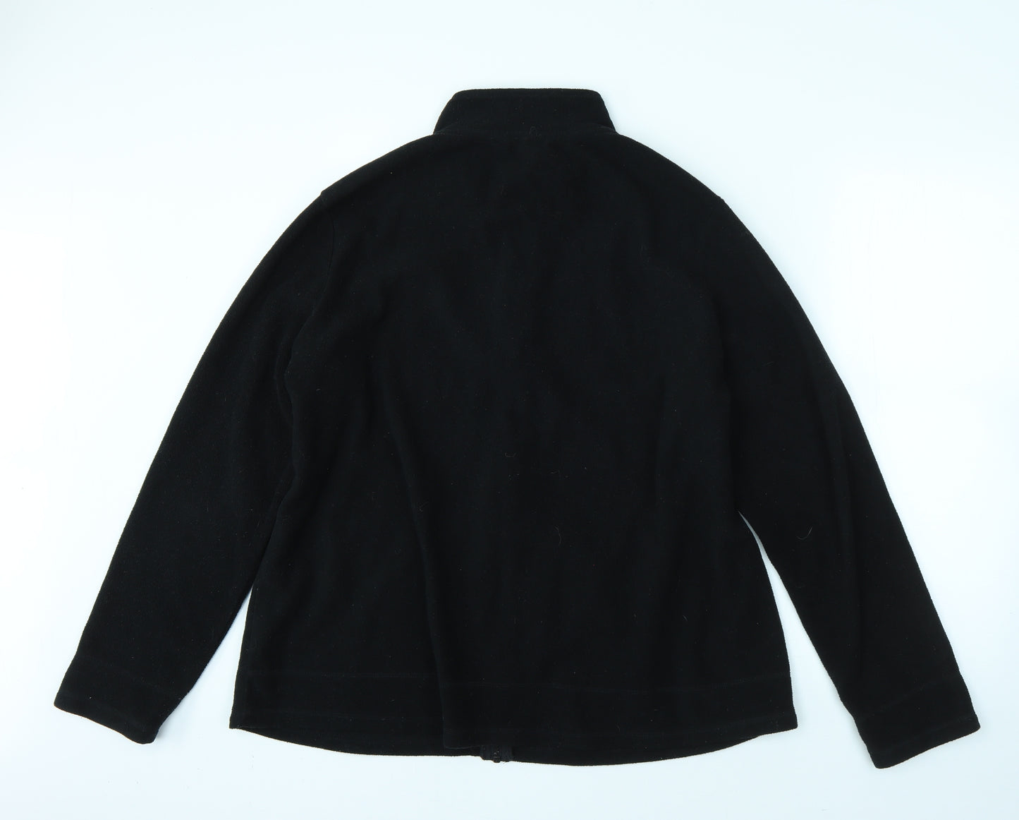 TU Womens Black High Neck  Polyester Full Zip Jumper Size 22
