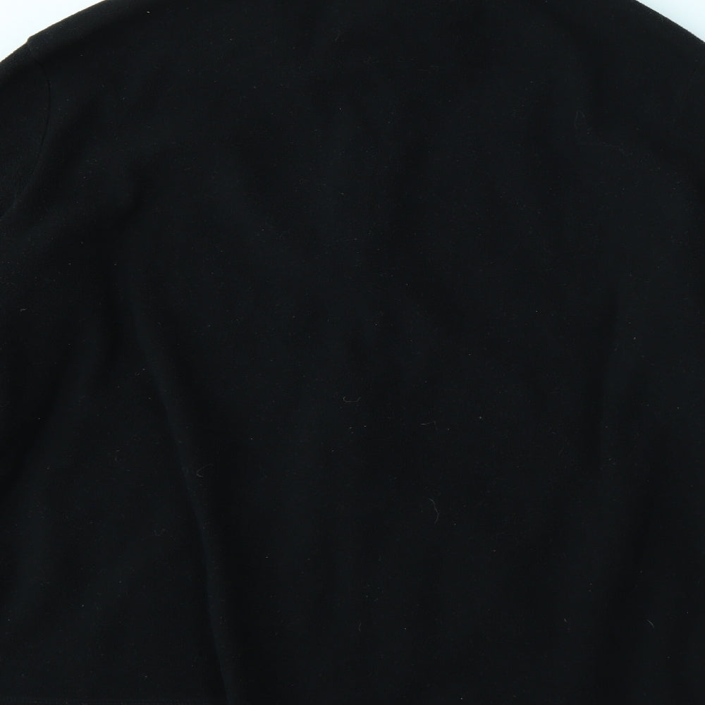 TU Womens Black High Neck  Polyester Full Zip Jumper Size 22