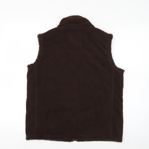 Tue Womens Brown   Gilet Coat Size 14