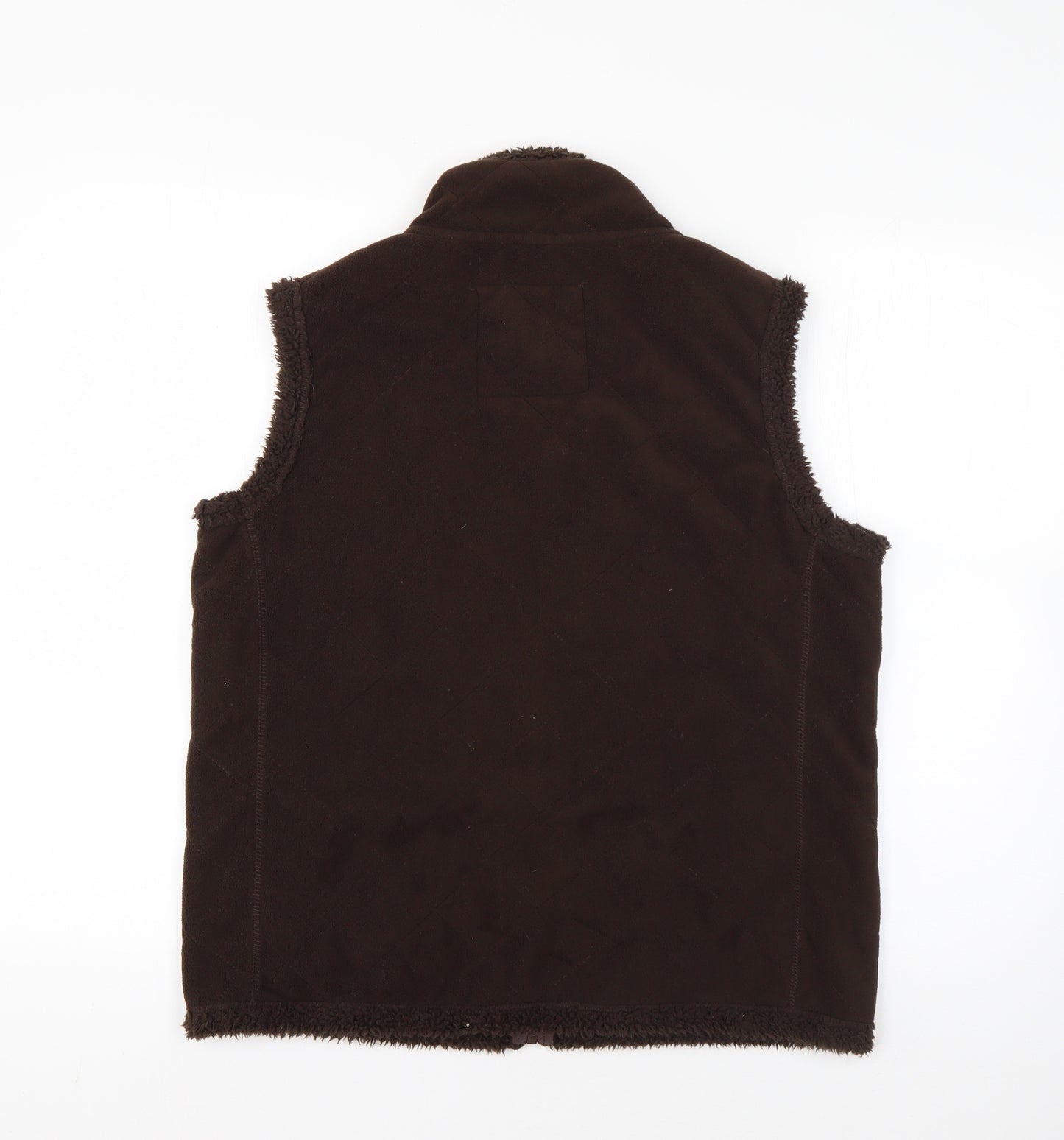 Tue Womens Brown   Gilet Coat Size 14