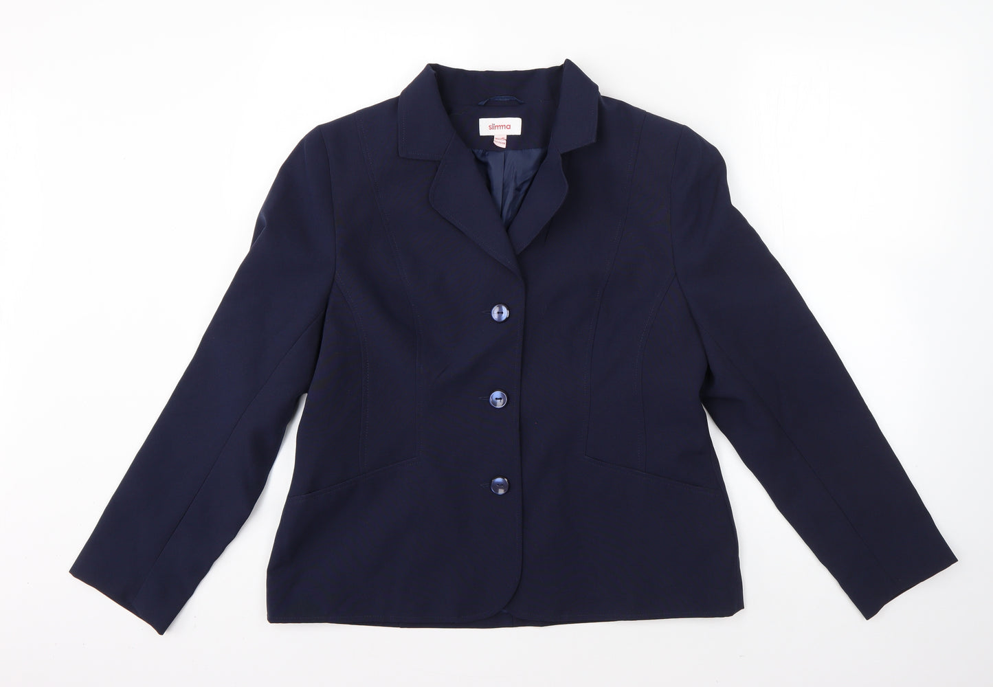 Slimma Womens Blue   Jacket Blazer Size 14