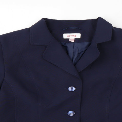 Slimma Womens Blue   Jacket Blazer Size 14