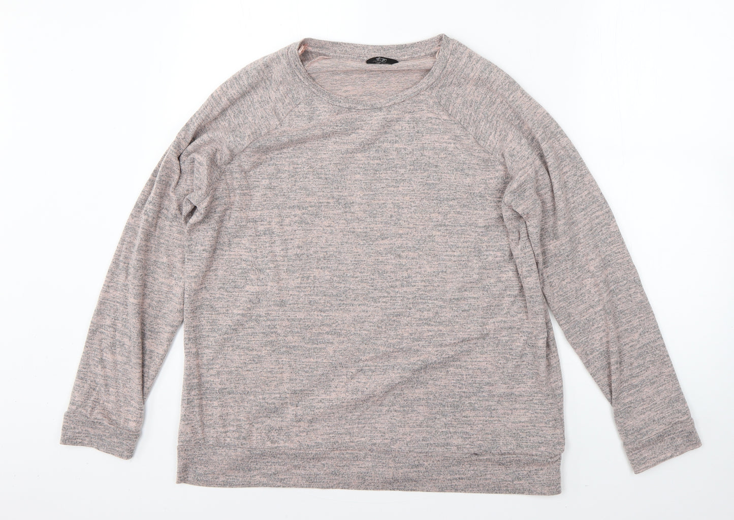 F&F Womens Pink Round Neck  Viscose Pullover Jumper Size 18