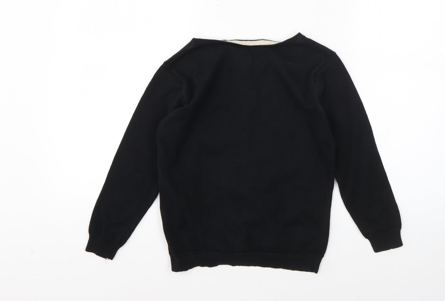 Atmosphere Womens Black Round Neck  Cotton Cardigan Jumper Size 8