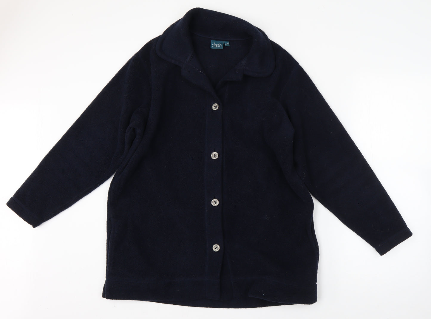 DASH Womens Blue   Jacket Coat Size 14  Button