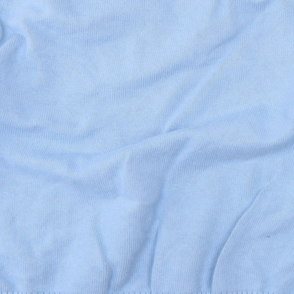 M&S Mens Blue V-Neck  Cotton Pullover Jumper Size XL