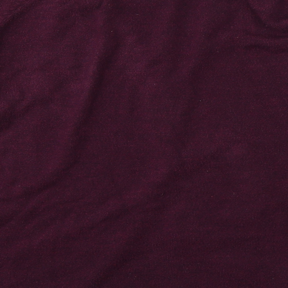 BHS Womens Purple Round Neck  Acrylic Cardigan Jumper Size 20