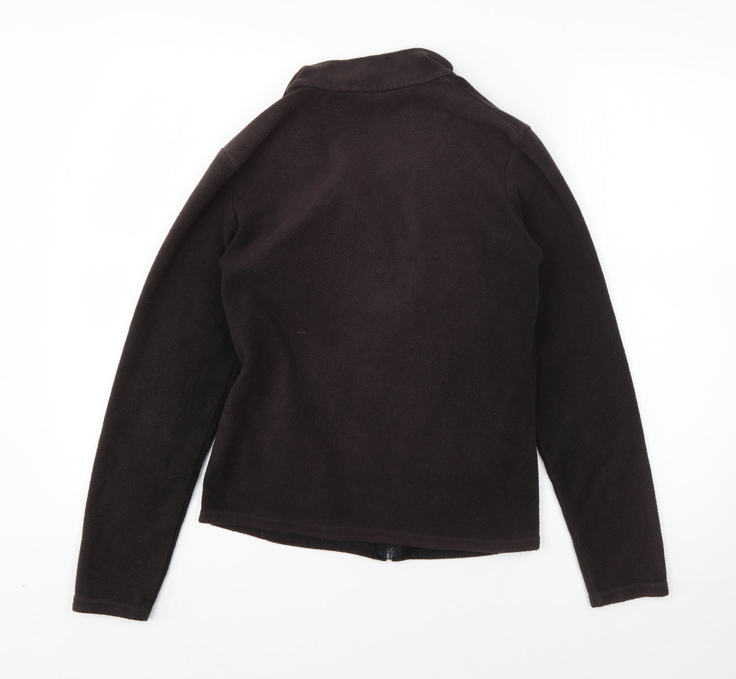 M&S Womens Black High Neck  Polyester Full Zip Jumper Size 8