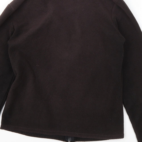 M&S Womens Black High Neck  Polyester Full Zip Jumper Size 8