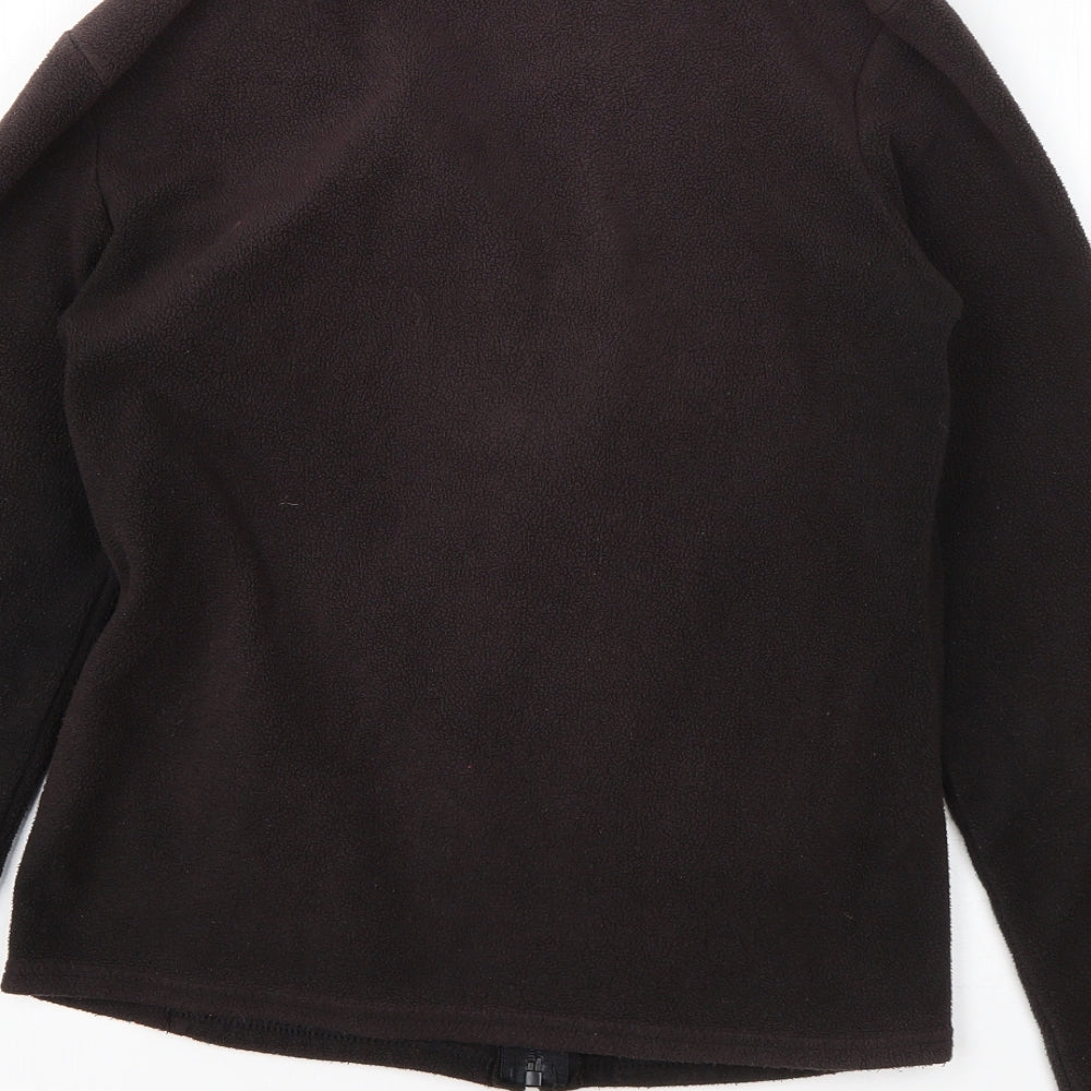 M&S Womens Black High Neck  Polyester Full Zip Jumper Size 8