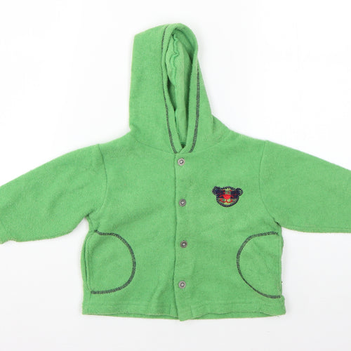 Mothercare Girls Green  Polyester Pullover Jumper Size 9-12 Months