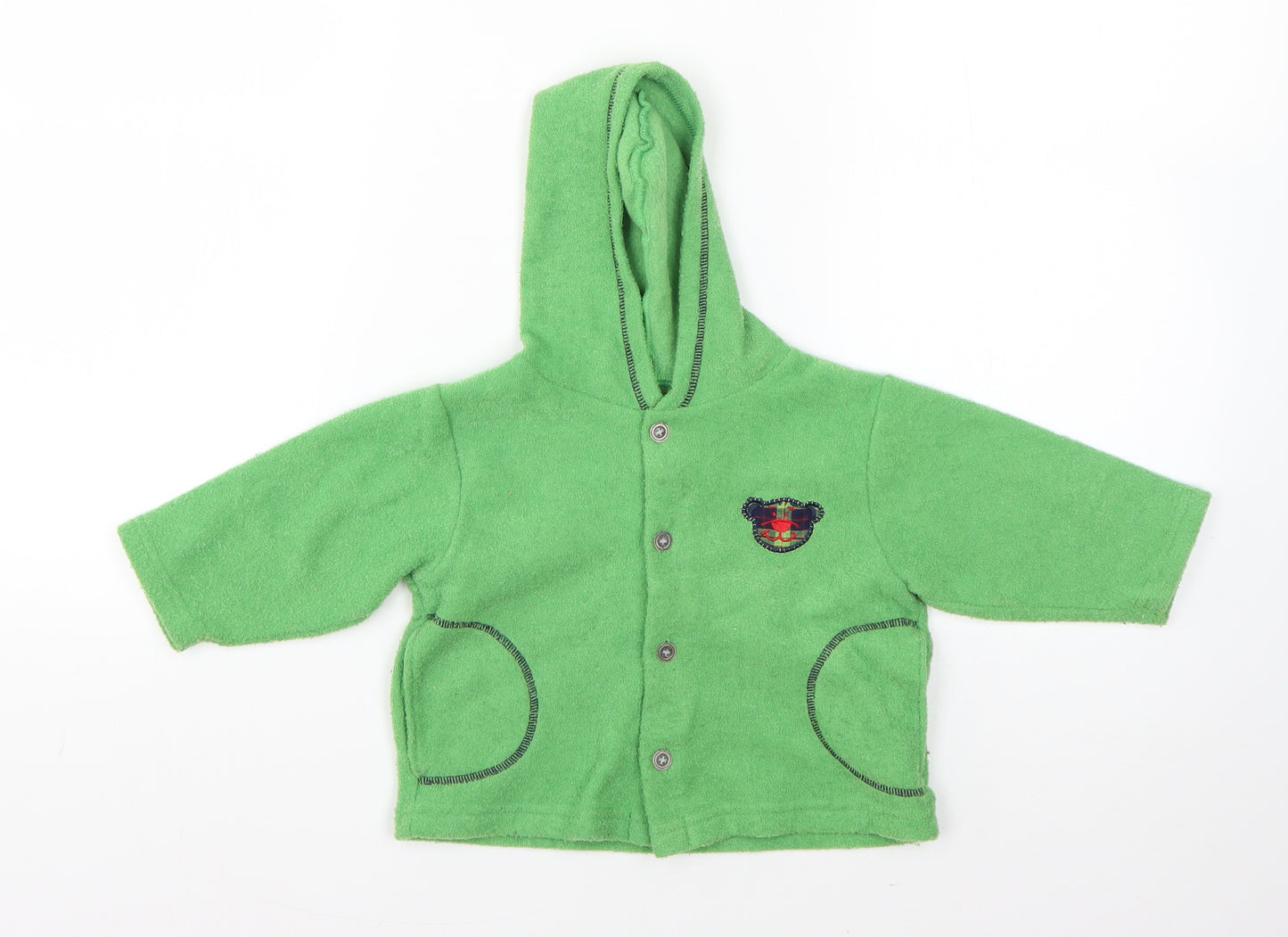 Mothercare Girls Green  Polyester Pullover Jumper Size 9-12 Months