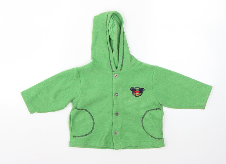 Mothercare Girls Green  Polyester Pullover Jumper Size 9-12 Months