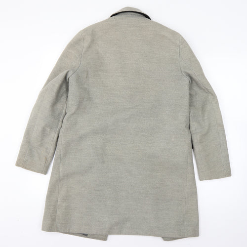 Topshop Womens Grey   Overcoat Coat Size 6  Snap