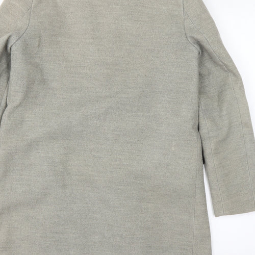 Topshop Womens Grey   Overcoat Coat Size 6  Snap