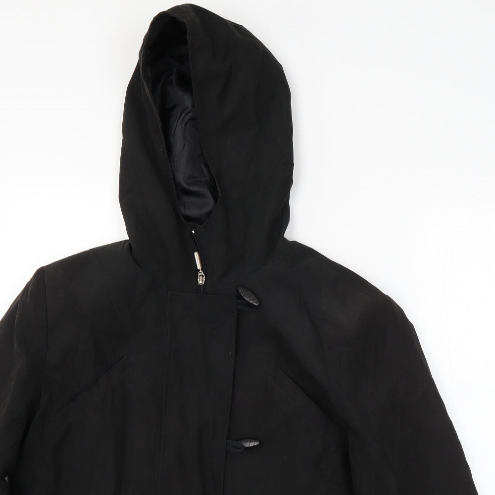 Harvey & Jones Womens Black  Polyester Full Zip Hoodie Size 16  Zip