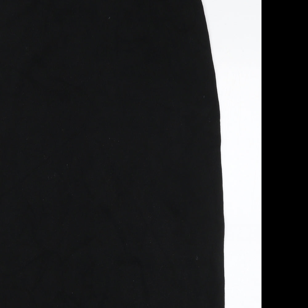 Peruvian Connection Womens Black  Cotton Straight & Pencil Skirt Size L