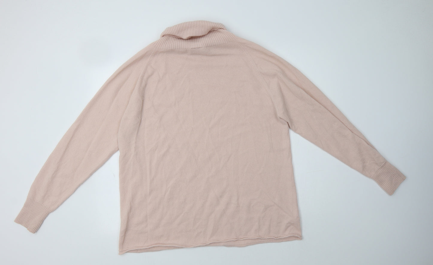 Celtic & Co Womens Pink Roll Neck  Wool Pullover Jumper Size M