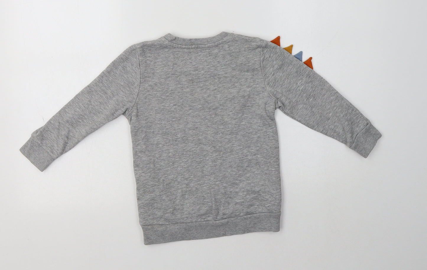 George Boys Grey  Cotton Pullover Sweatshirt Size 3-4 Years   - Cute Monster
