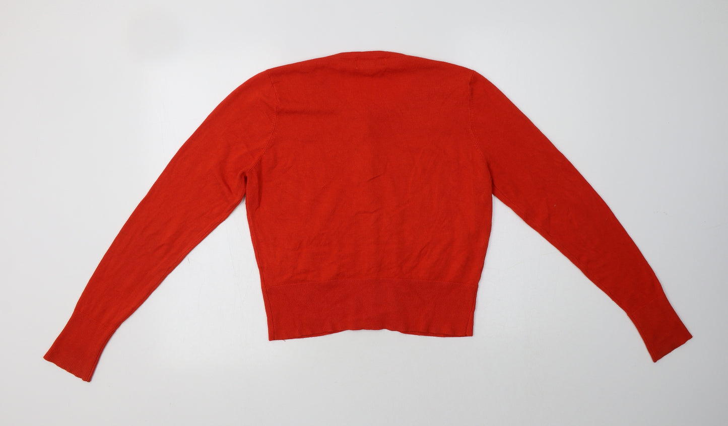 Louche Womens Red Round Neck  Viscose Cardigan Jumper Size 16