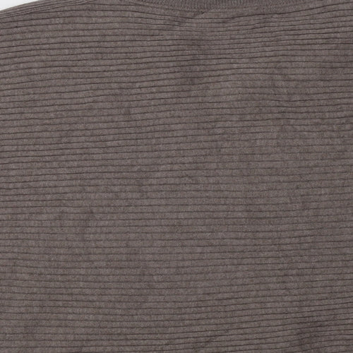 F&F Womens Grey V-Neck  Viscose Pullover Jumper Size 12
