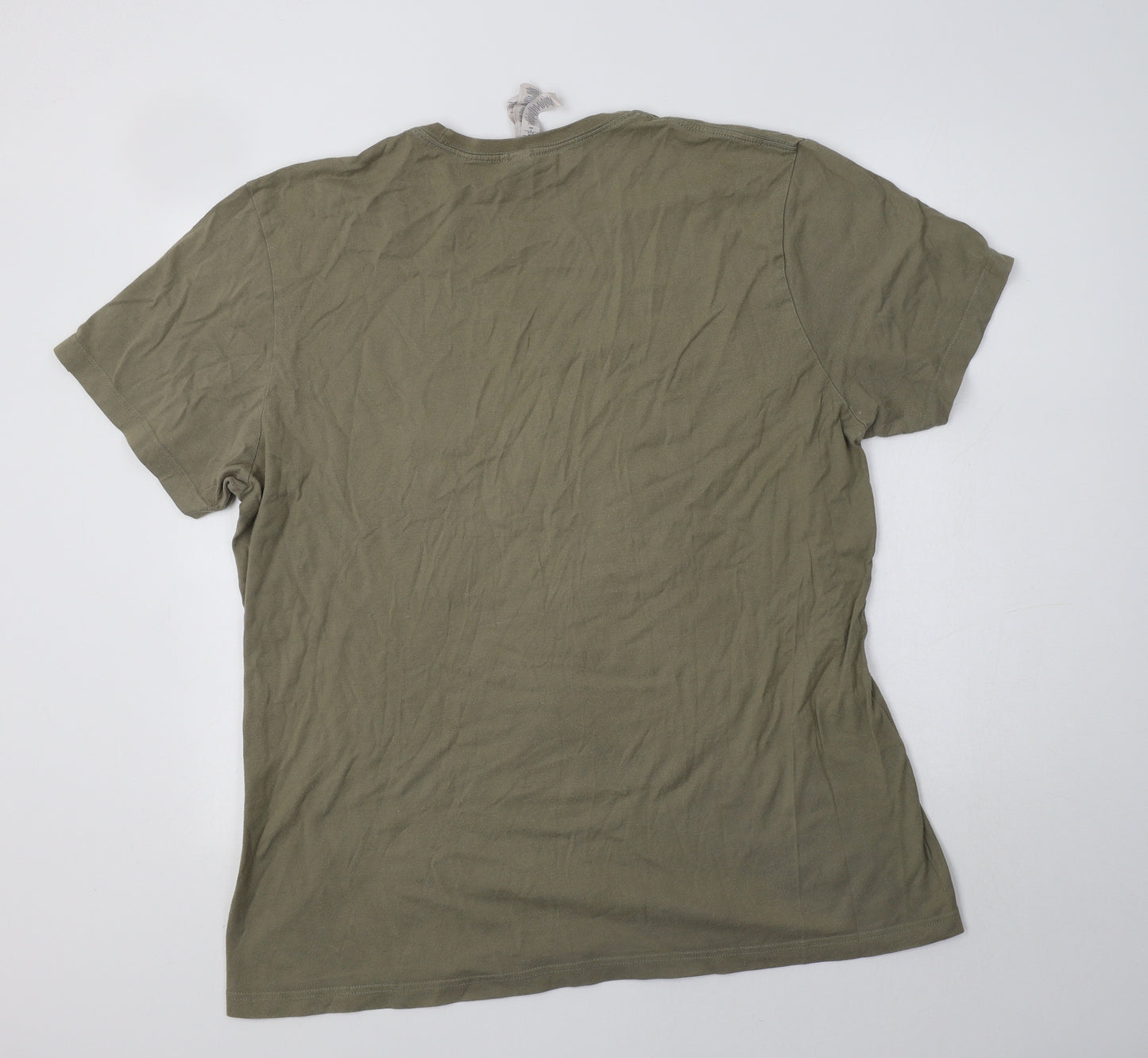 adidas Mens Green  Cotton  T-Shirt Size XL Crew Neck