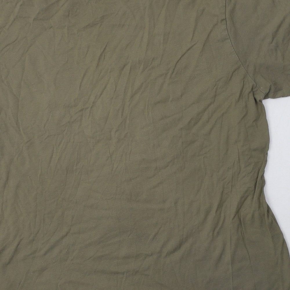adidas Mens Green  Cotton  T-Shirt Size XL Crew Neck