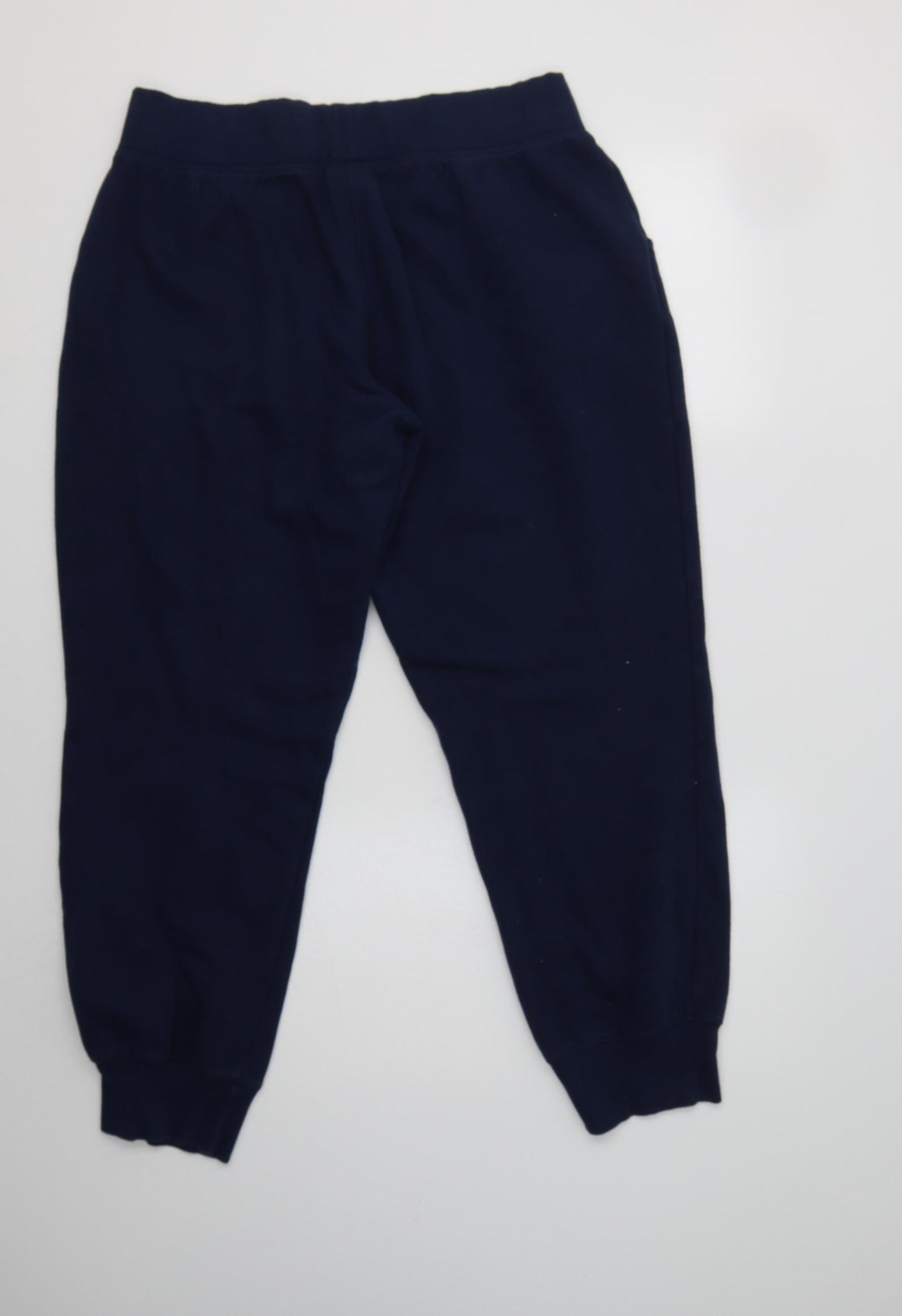 adidas Womens Blue  Cotton Jogger Trousers Size L L29 in Regular
