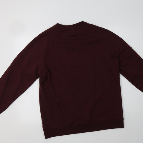 Very Mens Purple  Cotton Pullover Sweatshirt Size L