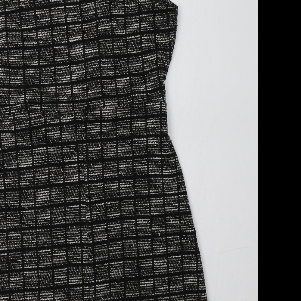 Primark Girls Grey Check Polyester Fit & Flare  Size 11-12 Years  Round Neck