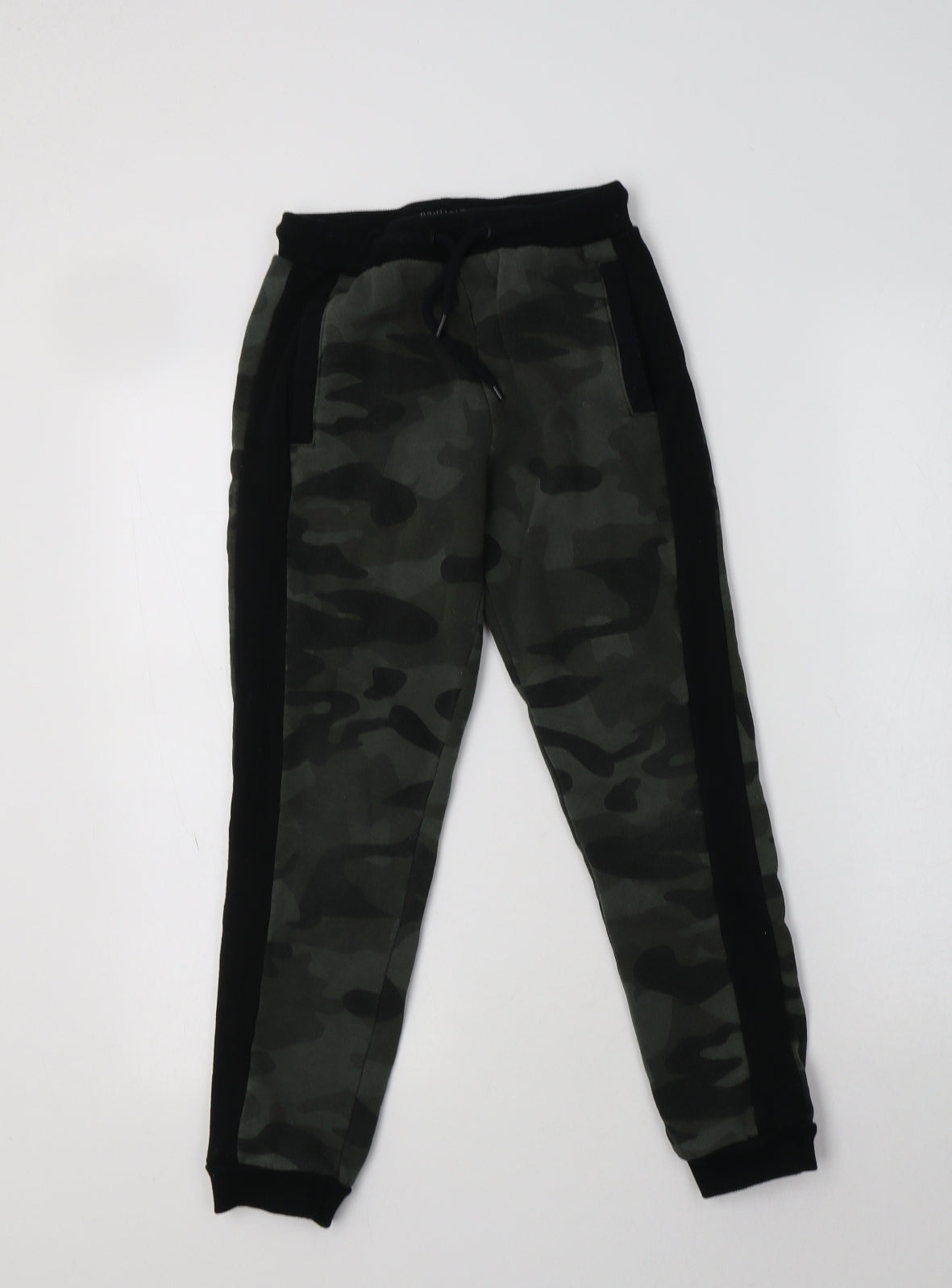 Primark Boys Green Camouflage Cotton Jogger Trousers Size 9-10 Years  Regular