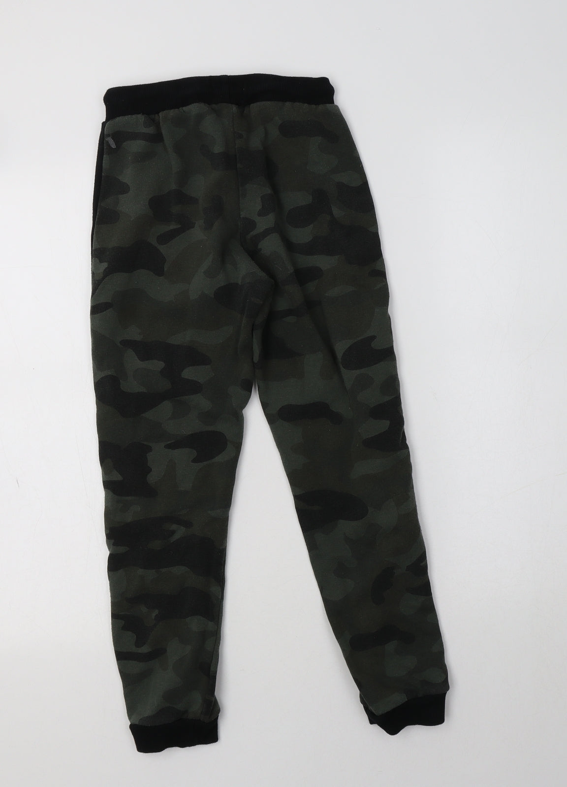 Primark Boys Green Camouflage Cotton Jogger Trousers Size 9-10 Years  Regular