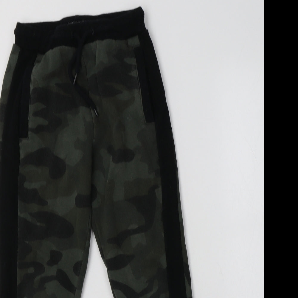 Primark Boys Green Camouflage Cotton Jogger Trousers Size 9-10 Years  Regular