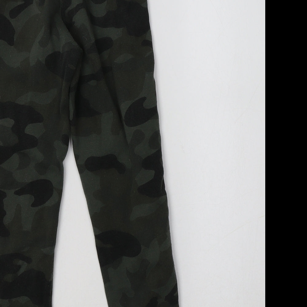 Primark Boys Green Camouflage Cotton Jogger Trousers Size 9-10 Years  Regular