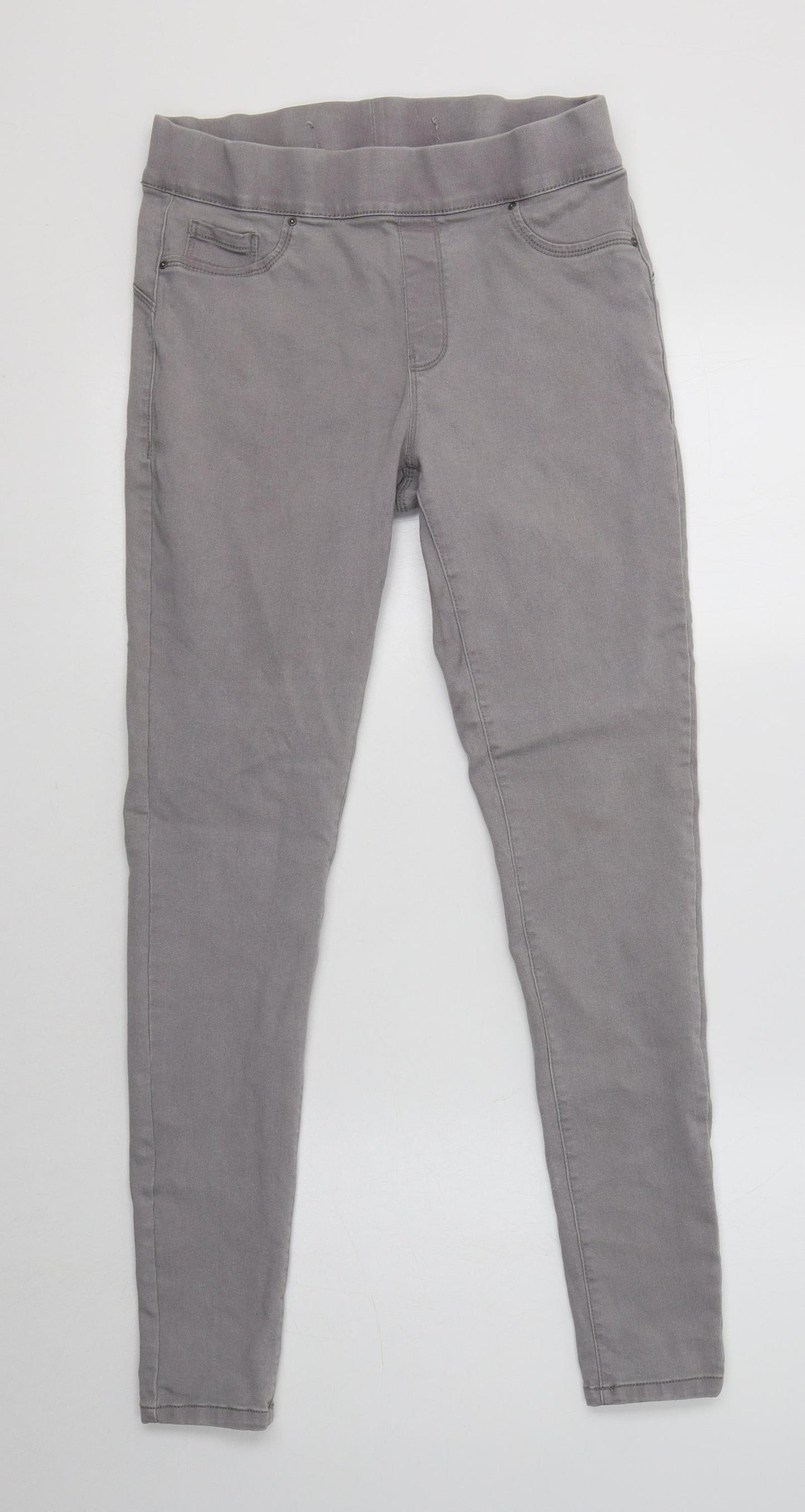 Primark Womens Grey  Cotton Jegging Jeans Size 12 L30 in Regular