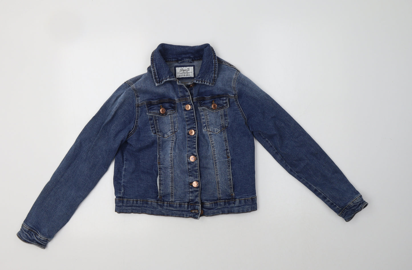 Primark Girls Blue   Jacket Coatigan Size 12-13 Years  Button