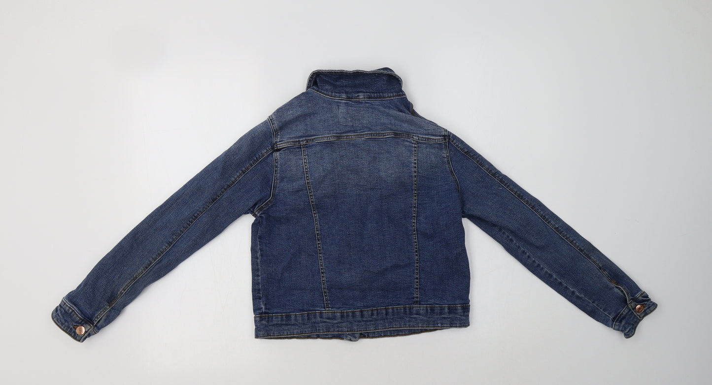 Primark Girls Blue   Jacket Coatigan Size 12-13 Years  Button