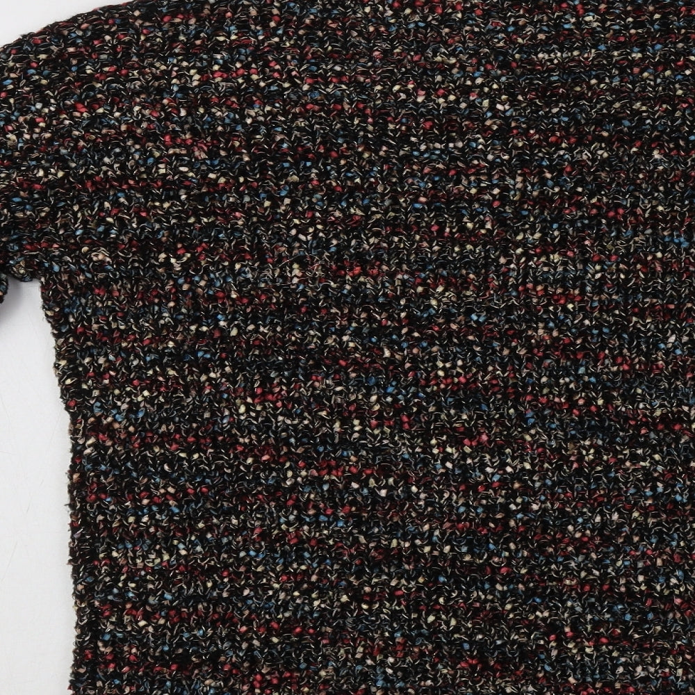 Matalan Womens Multicoloured Crew Neck  Acrylic Pullover Jumper Size 10
