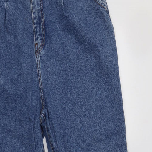 George Womens Blue  Cotton Mom Jeans Size 14 L27 in Regular