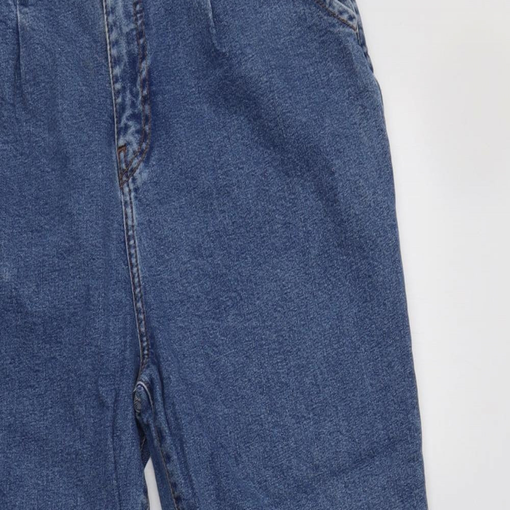 George Womens Blue  Cotton Mom Jeans Size 14 L27 in Regular