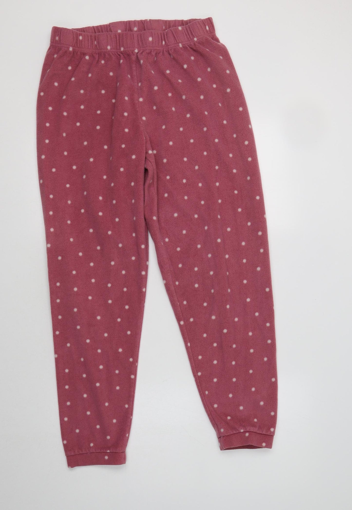 Primark Womens Pink Polka Dot Polyester  Pyjama Pants Size M