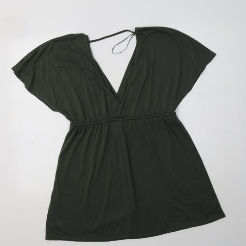 Primark Womens Green  Polyester Fit & Flare  Size M  V-Neck  - Beach Cover Up