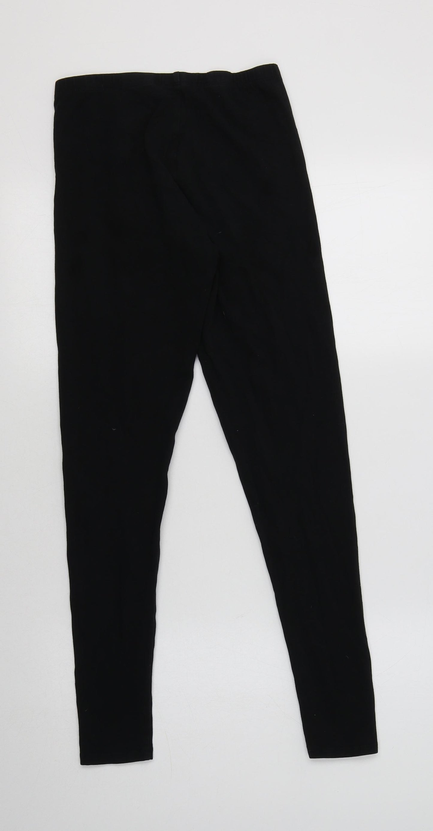 F&F Womens Black  Cotton Jegging Leggings Size 10 L27 in