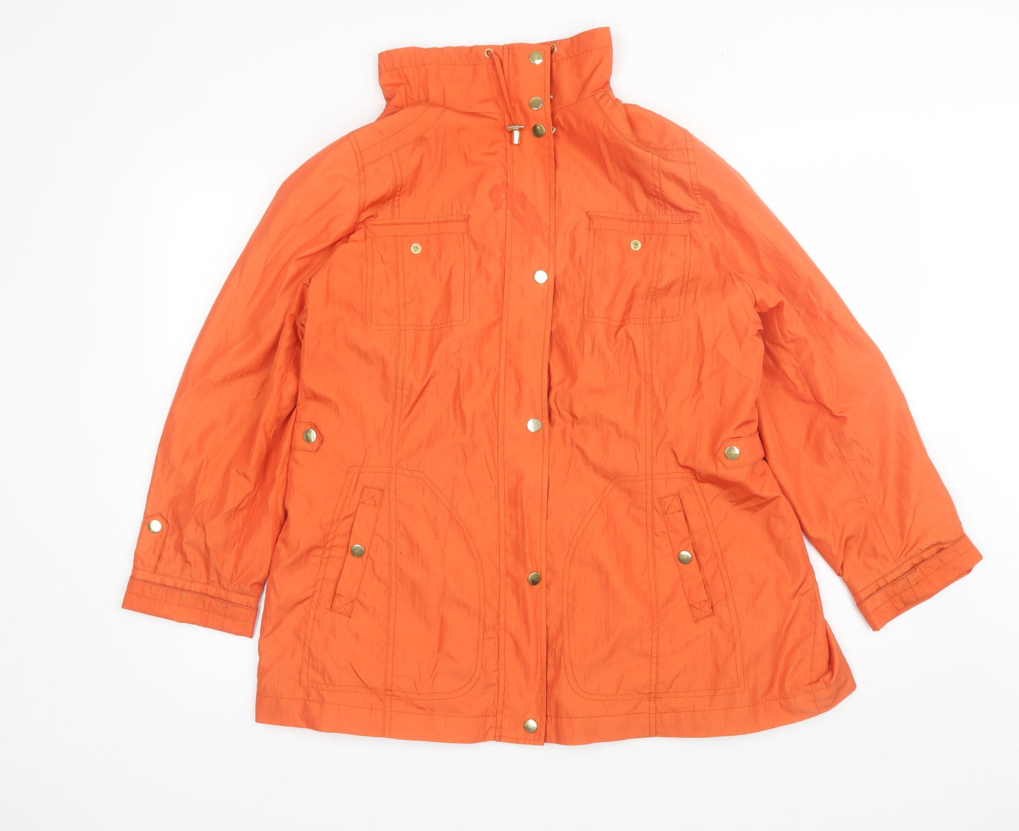 Marks and Spencer Womens Orange   Windbreaker Jacket Size 18